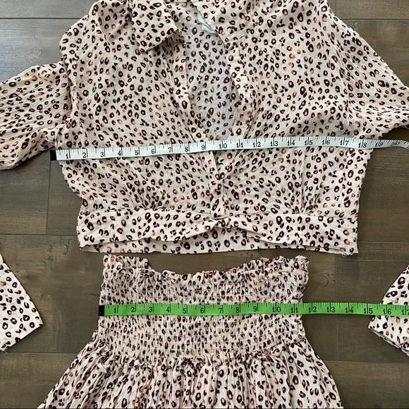 {Blue Life} Set Niko Skirt & Caden Top Large Leopard Planet Blue
